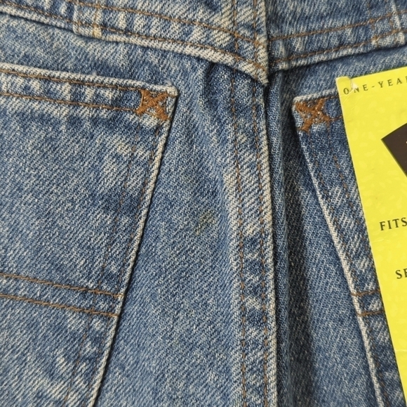Riders 90's Vintage Deadstock Medium Wash High Rise Easy Fit Tapered Leg Jeans 5 - Picture 14 of 16